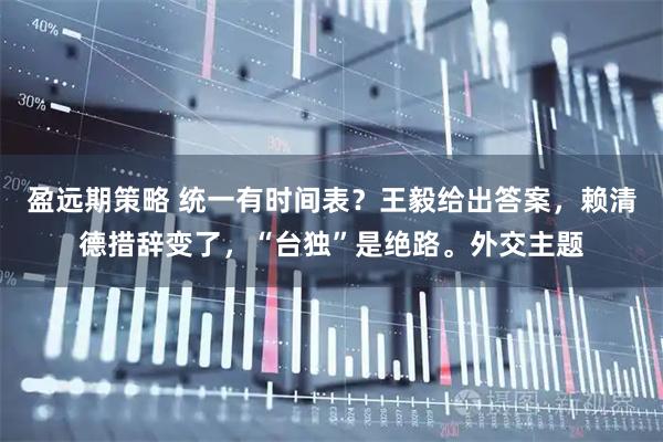 盈远期策略 统一有时间表？王毅给出答案，赖清德措辞变了，“台独”是绝路。外交主题