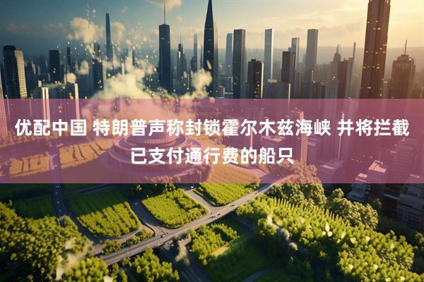 优配中国 特朗普声称封锁霍尔木兹海峡 并将拦截已支付通行费的船只