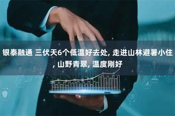银泰融通 三伏天6个低温好去处, 走进山林避暑小住, 山野青翠, 温度刚好