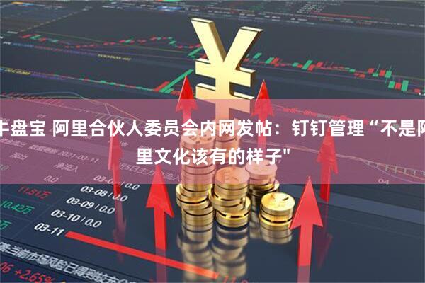 牛盘宝 阿里合伙人委员会内网发帖：钉钉管理“不是阿里文化该有的样子"