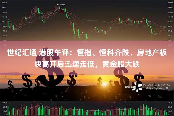 世纪汇通 港股午评：恒指、恒科齐跌，房地产板块高开后迅速走低，黄金股大跌